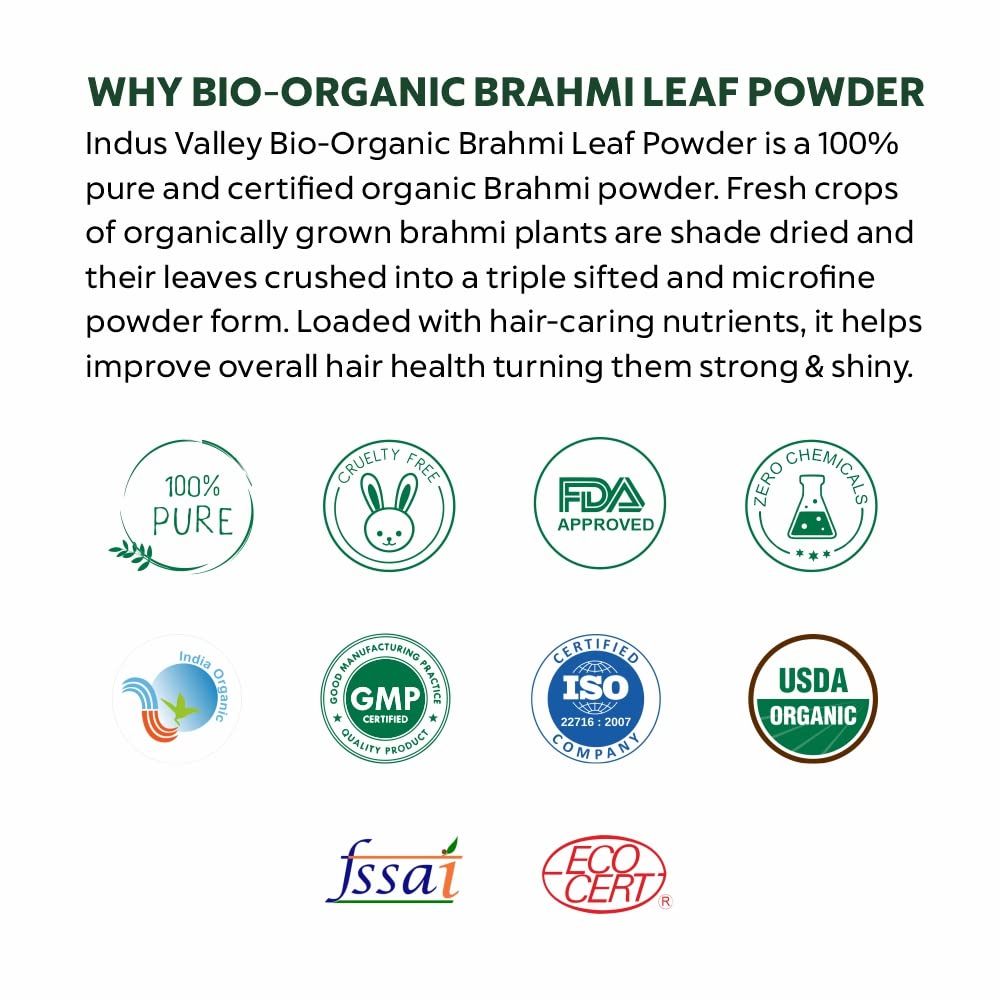 Brahmi Leaf Powder 100g | Natural Ayurvedic Herb for Brain Health, Memo- image 2