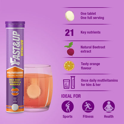 Fast&Up Vitalize Effervescent Multivitamin Tablets - 100 g