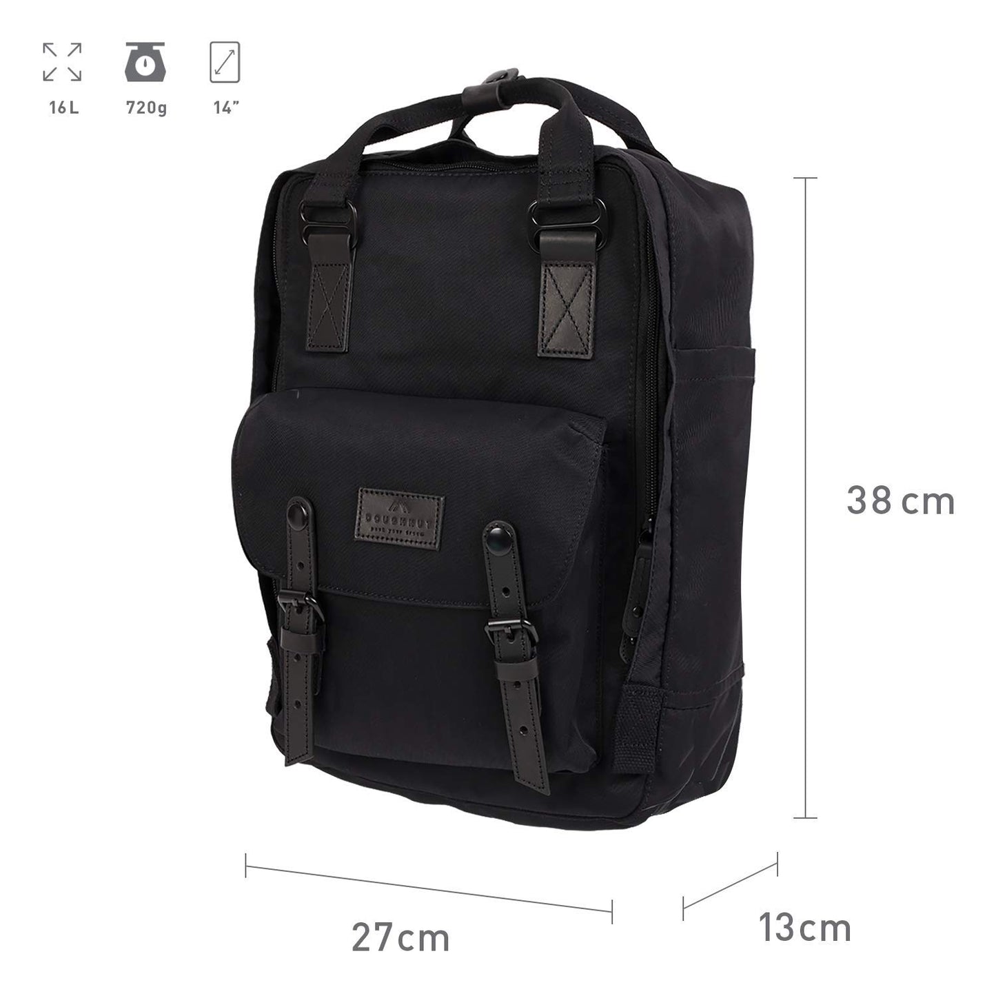 Doughnut Women's Macaroon Backpack (One Size, Black)