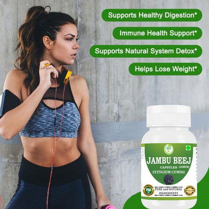 MORSAN HEALTHCARE | Jambu Beej Capsules 500mg – 60 Count | Vegetarian | Plant-Based | Herbal Supplement | No Artificial Additives | Gluten-Free | Organic (pack of 1)