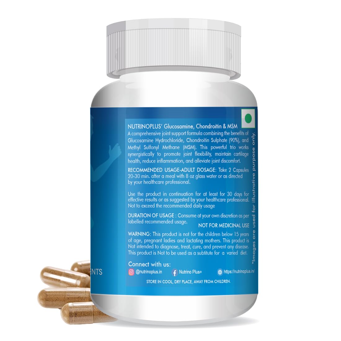 Ortho Care Bone & Joint Support Capsules with Glucosamine, MSM & Chondroitin – 60 Capsules