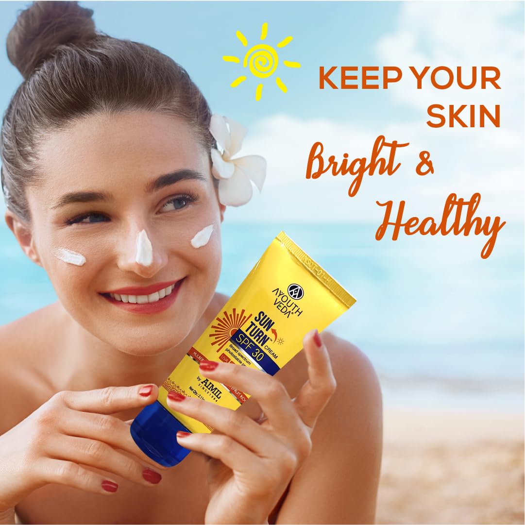 Ayouthveda Sun Turn Face Cream With SPF 30 PA+ For UVA/B Sun Protection- image 6