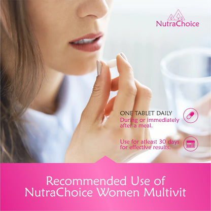 NutraChoice Women Multivitamin Tablet for Women With Probiotics, for Energy, Stamina, Vitality and Mental Performance and Healthy Hair, Beauty & Skin care, Nails - 120 Tablets