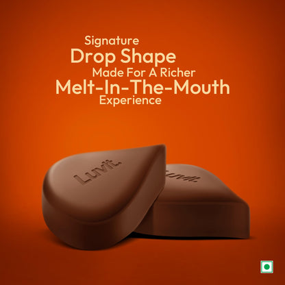 LuvIt Luscious Roasted Almonds Chocolate Bars | Multipack | Deliciously Smooth | Pack of 15-52gm Each