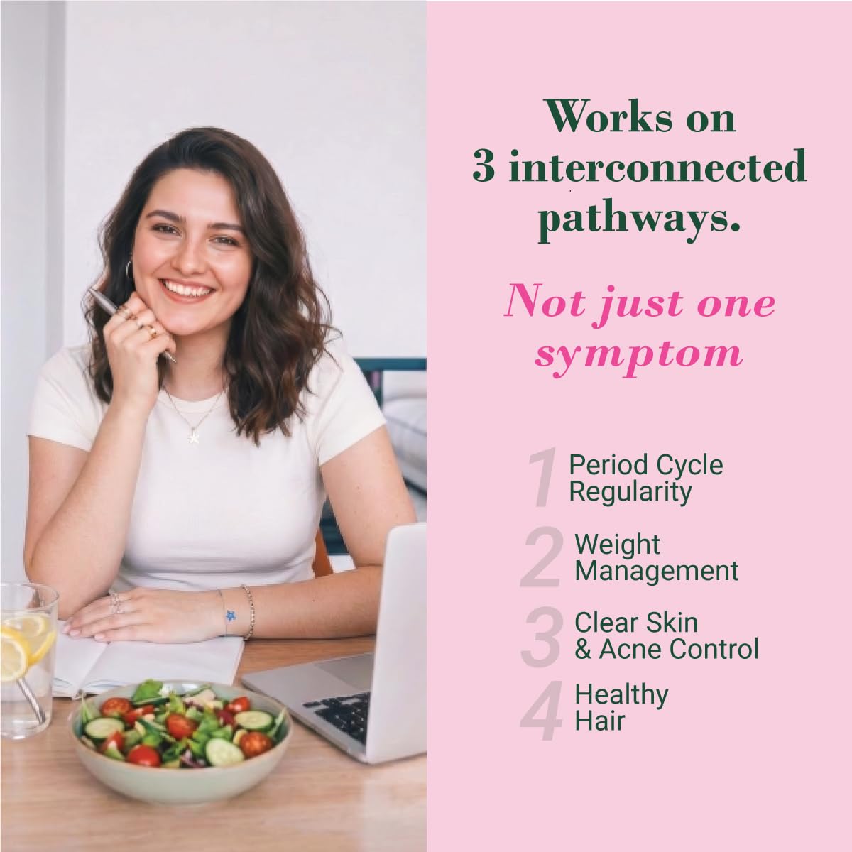 PLUSPLUS PCOS Complete™ | PCOS Supplement & PCOS Drink for Women | Myo-Inositol 2000mg, D-Chiro Inositol (40:1), NAC, CoQ10 | Weight Management, Hormonal Balance, Period Cycle, Skin & Hair | 30 Sachets |