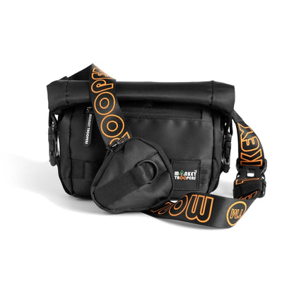 MONKEY TROOPERS Radiant 2.5L Crossbody Sling Bag for Men & Women Roll Top Closure Detachable Mini Pouch Adjustable Strap Organised Compact Storage Lavender Black