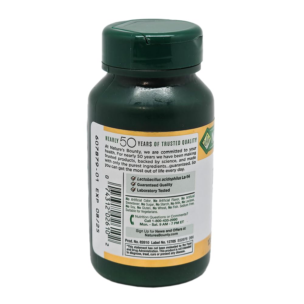 Nature's Bounty Acidophilus Probiotic (120 Tabs)