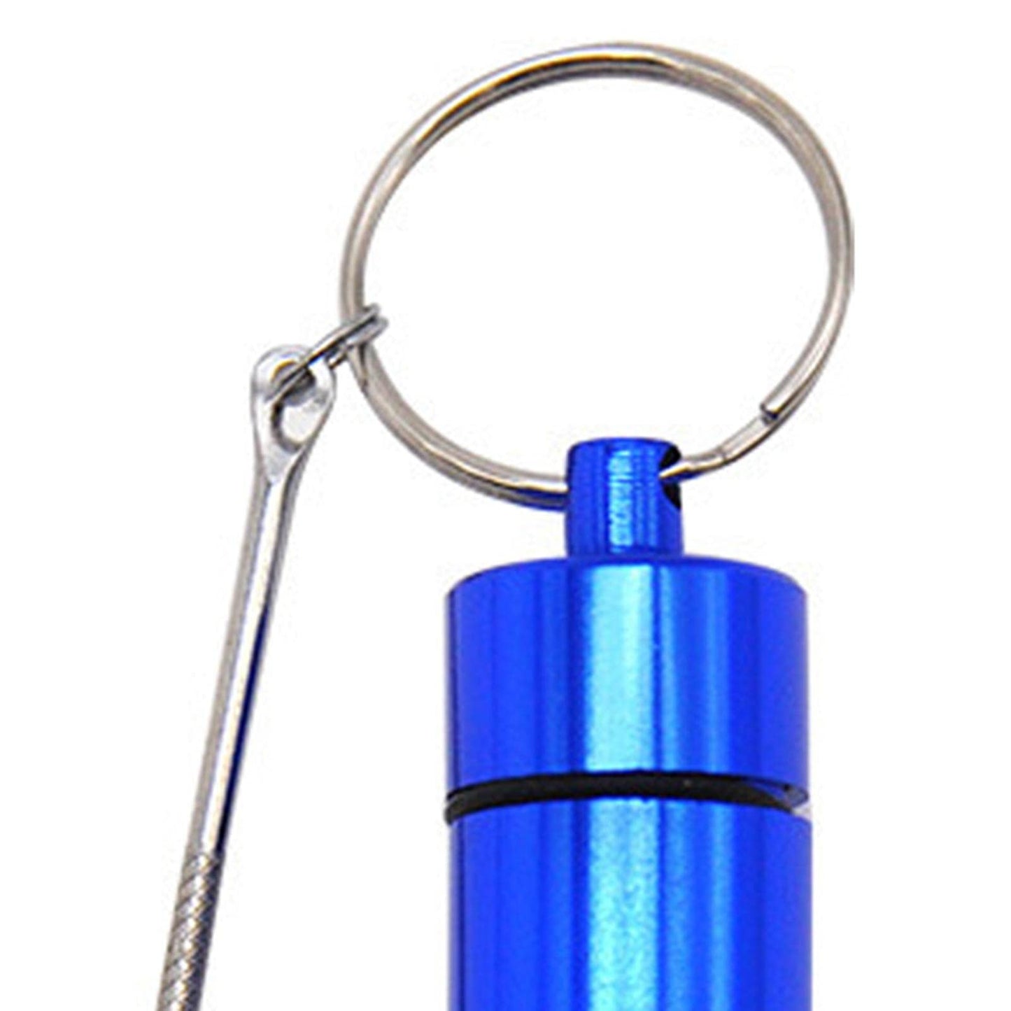 JAZZY PEARLS® 2xpocket Keychain Pill Box Mini for Supplements Medications Bluepill Boxes Pill Cases Health Care Health