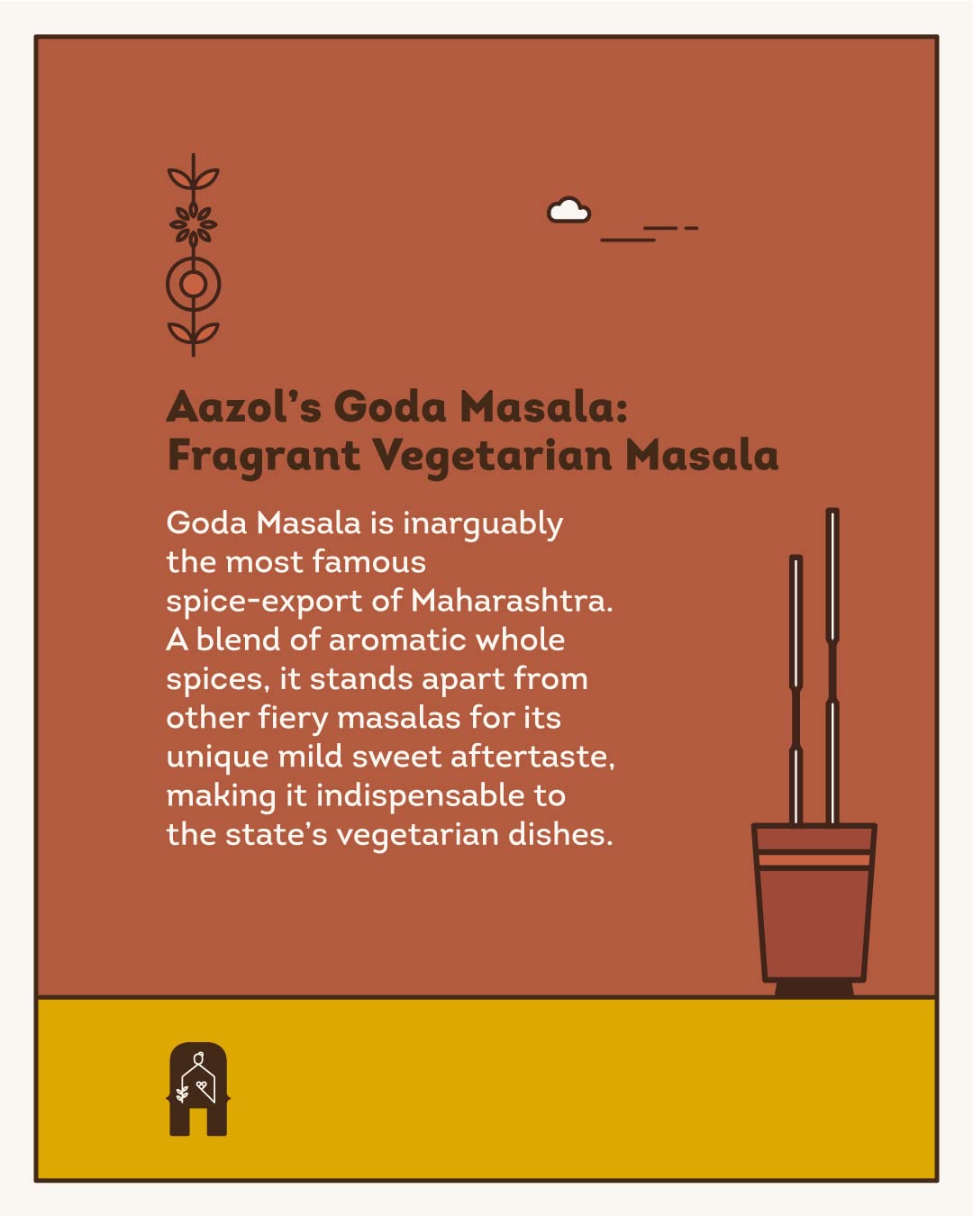 Aazol Goda Masala: Fragrant Vegetarian Masala - 100g | Authentic Masala Powder | NO Adulteration | Hand Pounded | Aromatic & Mildly Sweet