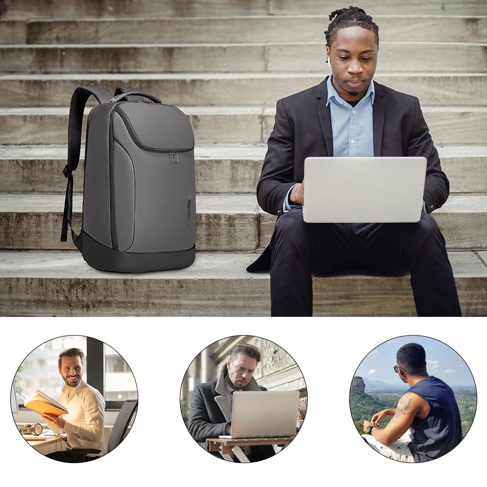 BANGE Business Smart Backpack Waterproof fit 15.6 Inch Laptop Backpack with USB Charging Port,Travel Durable Backpack, Gray, ??