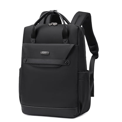 Chantria Slim Ladies Backpack 15L Nylon Trendy Latest Bagpack Women for 15.6“ Laptop, Magnetic Luxury Backpack Water-Repellent Stylish Office Backpacks for Casual & Daypack (Black)