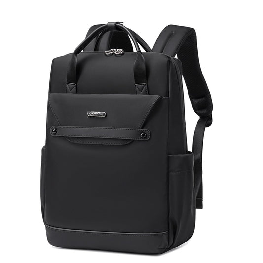 Chantria Slim Ladies Backpack 15L Nylon Trendy Latest Bagpack Women for 15.6“ Laptop, Magnetic Luxury Backpack Water-Repellent Stylish Office Backpacks for Casual & Daypack (Black)