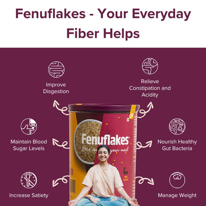 Fenuflakes 300g Fiber supplement | Bloating,acidity,&constipation relie- image 9
