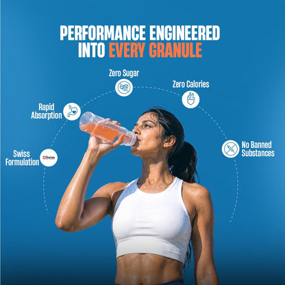 Fast&Up Reload Salts | High Sodium Electrolyte Drink Mix | 900mg Sodium | Zero Sugar, Zero Calories| 5 Electrolytes - Potassium, Magnesium, Calcium & Chloride | Instant Hydration | Vegan, No Preservatives | (5 Sachets, Orange)