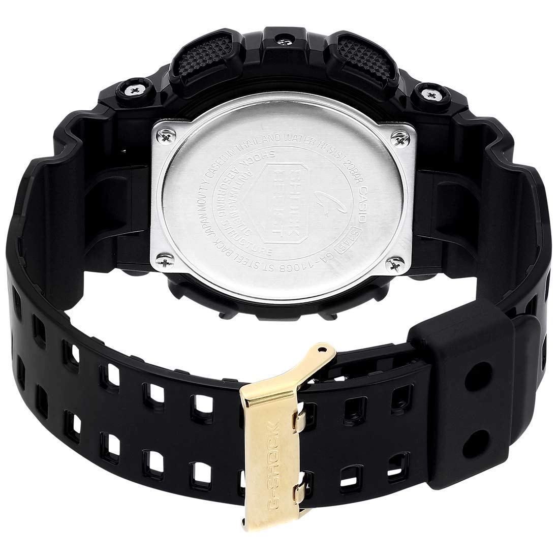 Casio G-Shock GA-110GB-1ADR Black & Gold Analog-Digital Dial Black Resin Strap Men's Watch Shock and 200M Water Resistant G339