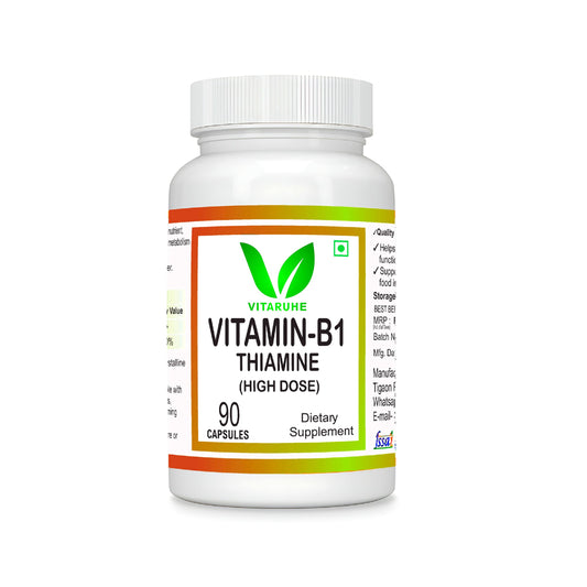 VITARUHE Vitamin B1 (Thiamine) High Dose – 90 Capsules