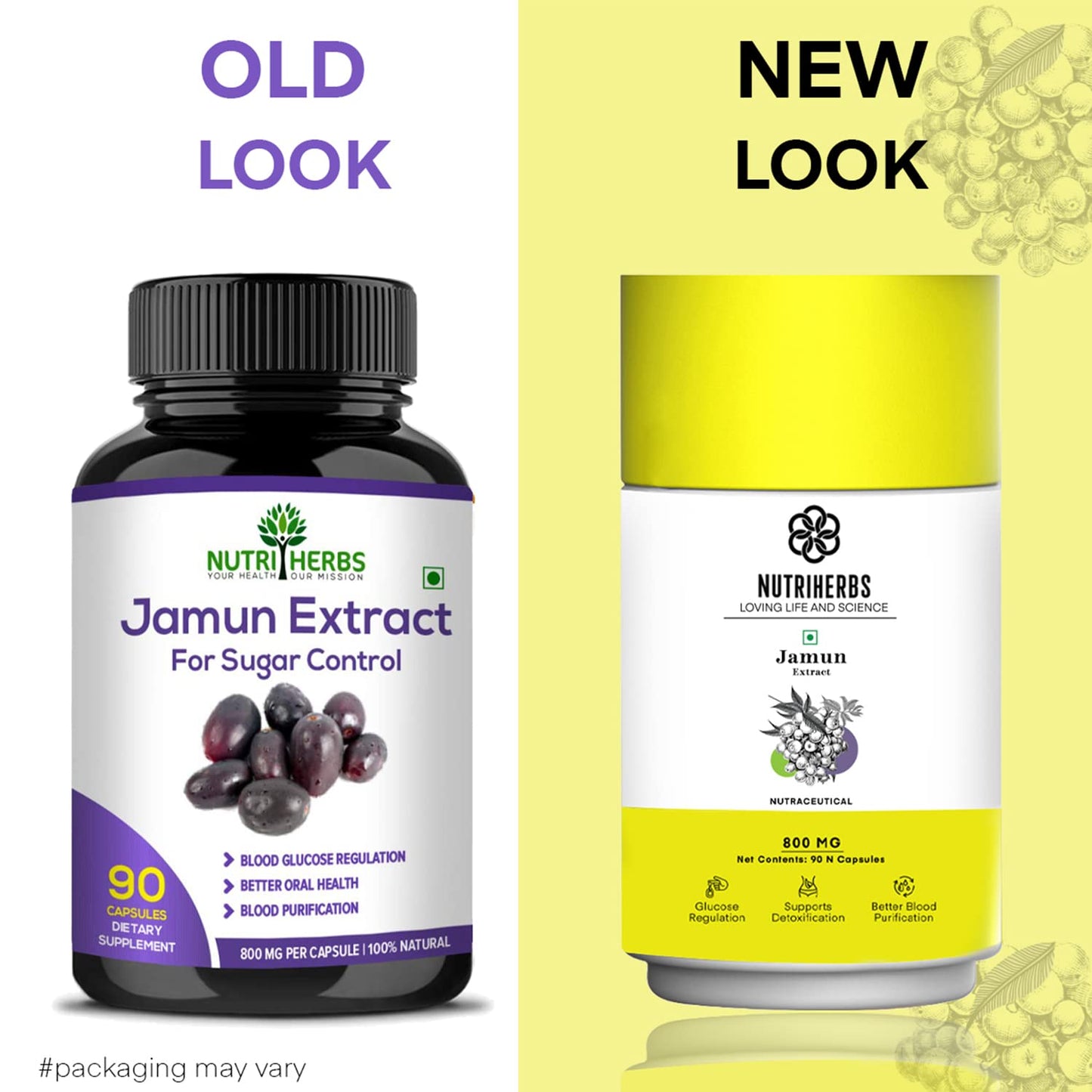 NUTRiHERBS Jamun Seed Extract Capsules 800mg | Herbal Supplement for Di- image 5