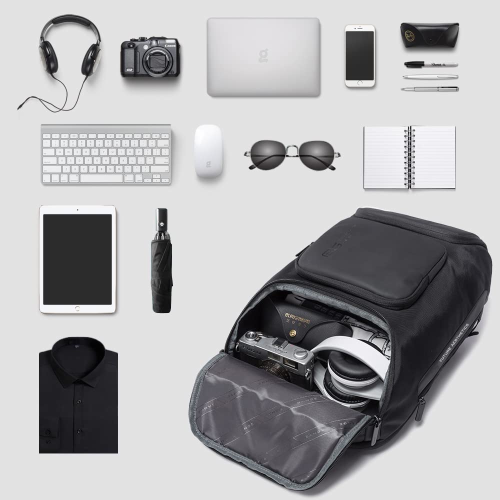 BANGE 17 Inch Laptop Backpack,Business Travelling Backpack With Usb Charger Port,Weekender Carry-On Backpack With Luggage Sleeve For Women And Men…,Black