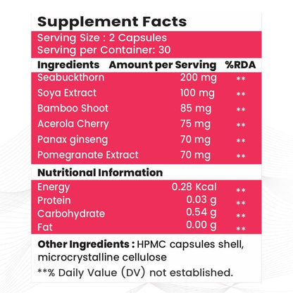 Raskam Plant Based Collagen- Anti-Aging Supplements For Women,Natural,Youthful Glow,Wrinkle-Free Skin,Promotes Skin Regeneration,Improves Skin Elasticity,Silica&Hyaluronic Acid-60 Capsules