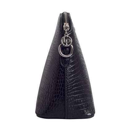 Lino Perros Women's Sling Bag (CROCOBLACK)