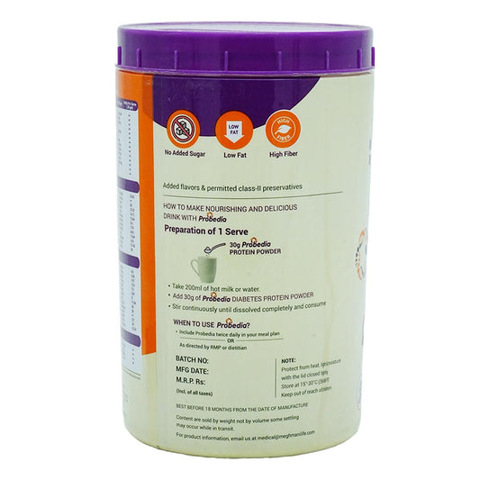 Probedia Diabetic RDA Protein Powder, Dietary Supplement with Measuring Scoop, 400g