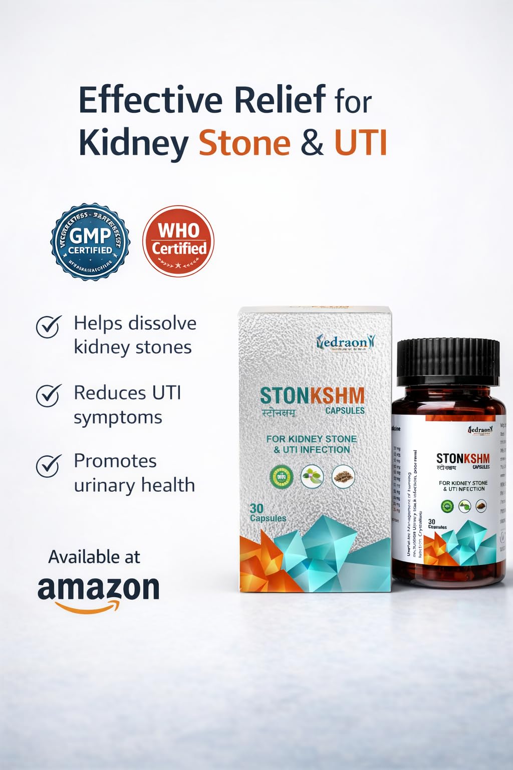 STONKSHM Capsules for Kidney Stones and Urinary Health