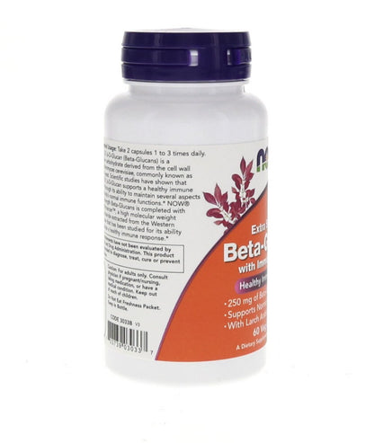 Now Foods Beta-Glucans with ImmunEnhancer 60 Vegi Caps (Pack of 2)- image 4