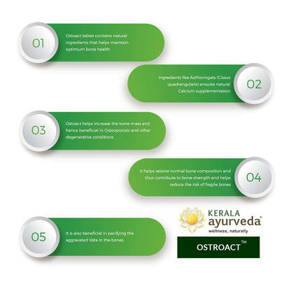 Kerala Ayurveda Ostoact Tablet - 100 Tablets- image 3