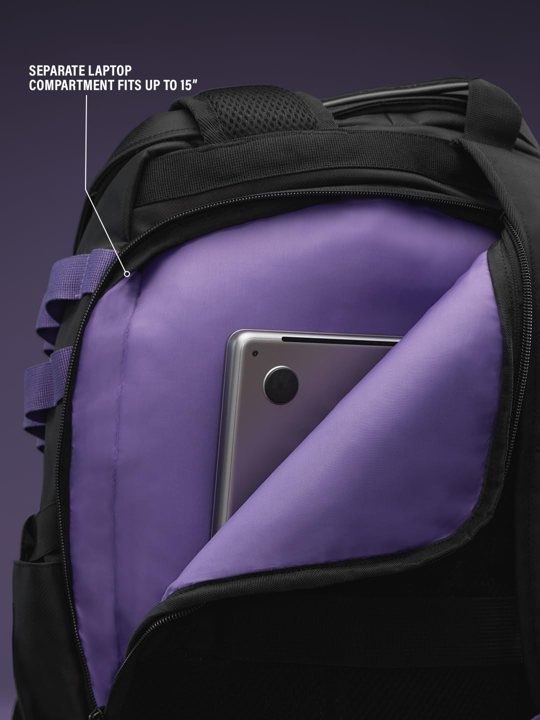 The Souled Store Marvel Black Panther: Tactical Backpack | 22L Laptop Bag (Fits 16 Inch) | Water-Resistant Polyester with Reflective Badge & Luggage Strap