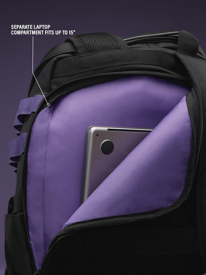 The Souled Store Marvel Black Panther: Tactical Backpack | 22L Laptop Bag (Fits 16 Inch) | Water-Resistant Polyester with Reflective Badge & Luggage Strap