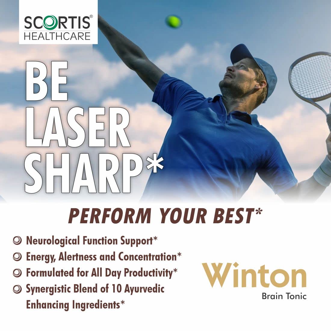 SCORTIS HEALTH CARE Ayurvedic Winton Syrup Focus + Brain Supplement & Memory Supports Focus Concentration & Alertness 200 ml Pack Of 1