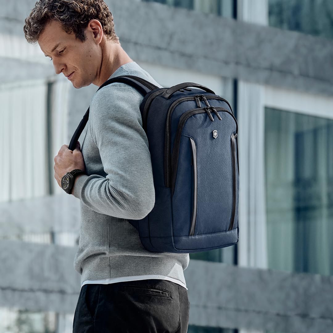 Victorinox Swiss Designed Backpack, Altmont Professional City Laptop Backpack, Navy Blue, 14 Inch Laptop and Tablet Compartment, Business Travel Office Bag For Men & Women, 14 Litres, (653283)
