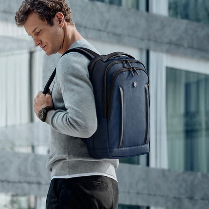 Victorinox Swiss Designed Backpack, Altmont Professional City Laptop Backpack, Navy Blue, 14 Inch Laptop and Tablet Compartment, Business Travel Office Bag For Men & Women, 14 Litres, (653283)