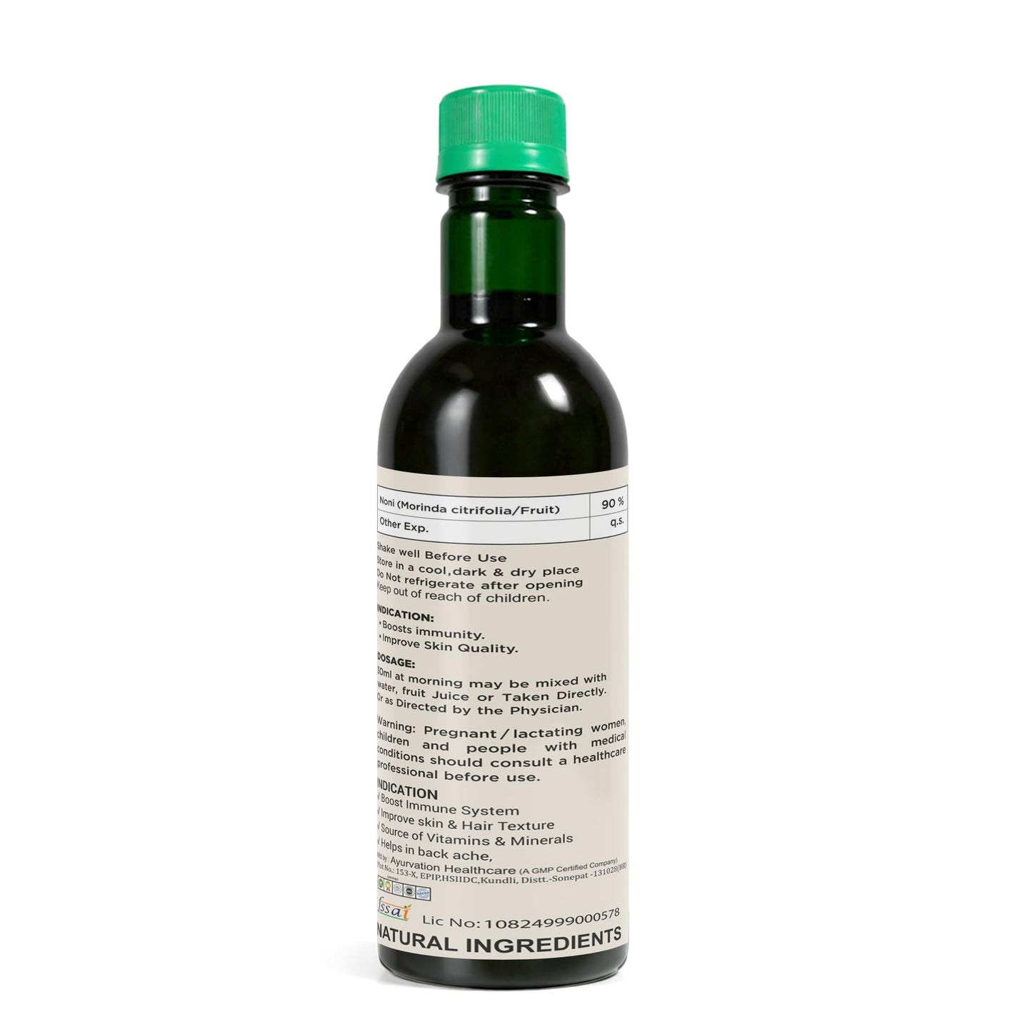 AVW Noni Juice 500ml – Pure & Natural Ayurvedic Herbal Health Drink | Helps in Immunity Boost, Energy Enhancer & Body Detox Tonic | Rich in Antioxidants & Enzymes