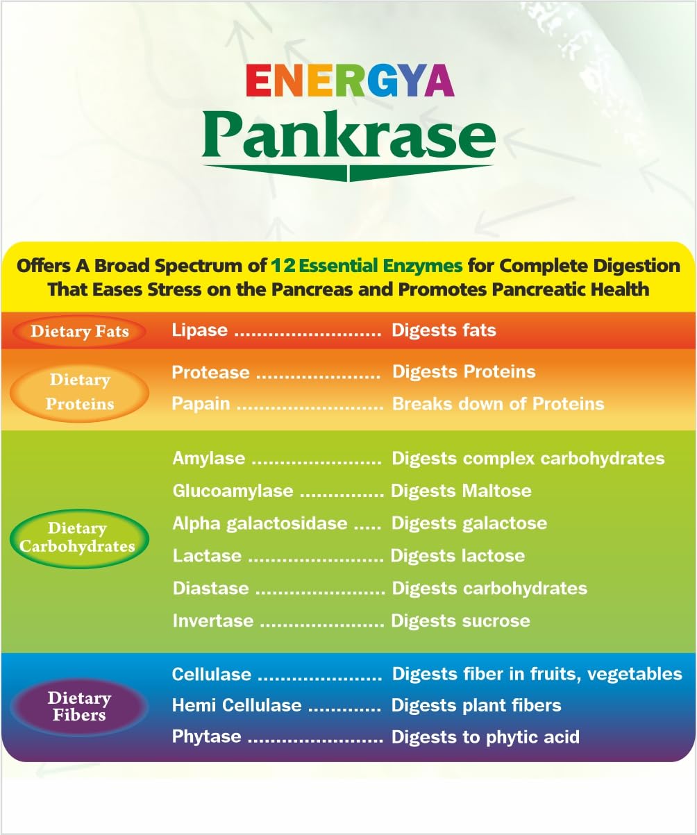 PANKRASE Multidigestive Enzyme Supplement | 12 Broad Spectrum Enzymes for Digestive Health | Relieves Gas & Bloating | Supports Nutrient Absorption & IBS Symptoms | 30 Caps