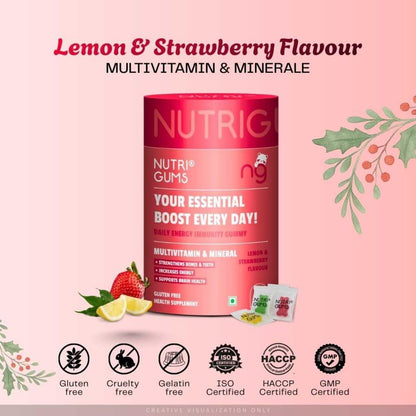 NutriGum Apple Cider Vinegar Detox Gummies – ACV Supplement for Digestive Wellness & Metabolism Support – Vegan, Gluten Free – 60 Gummies