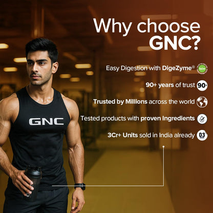 GNC Select Advanced Whey Protein | 24g Protein & 10.5g EAAs | Isolate & Concentrate Blend | Zero Added Sugar | No Soy | Supports Muscle Growth, Recovery & Strength | Enhanced with DigeZyme® for Better Digestion & Easy Absorption | Chocolate, 1 kg