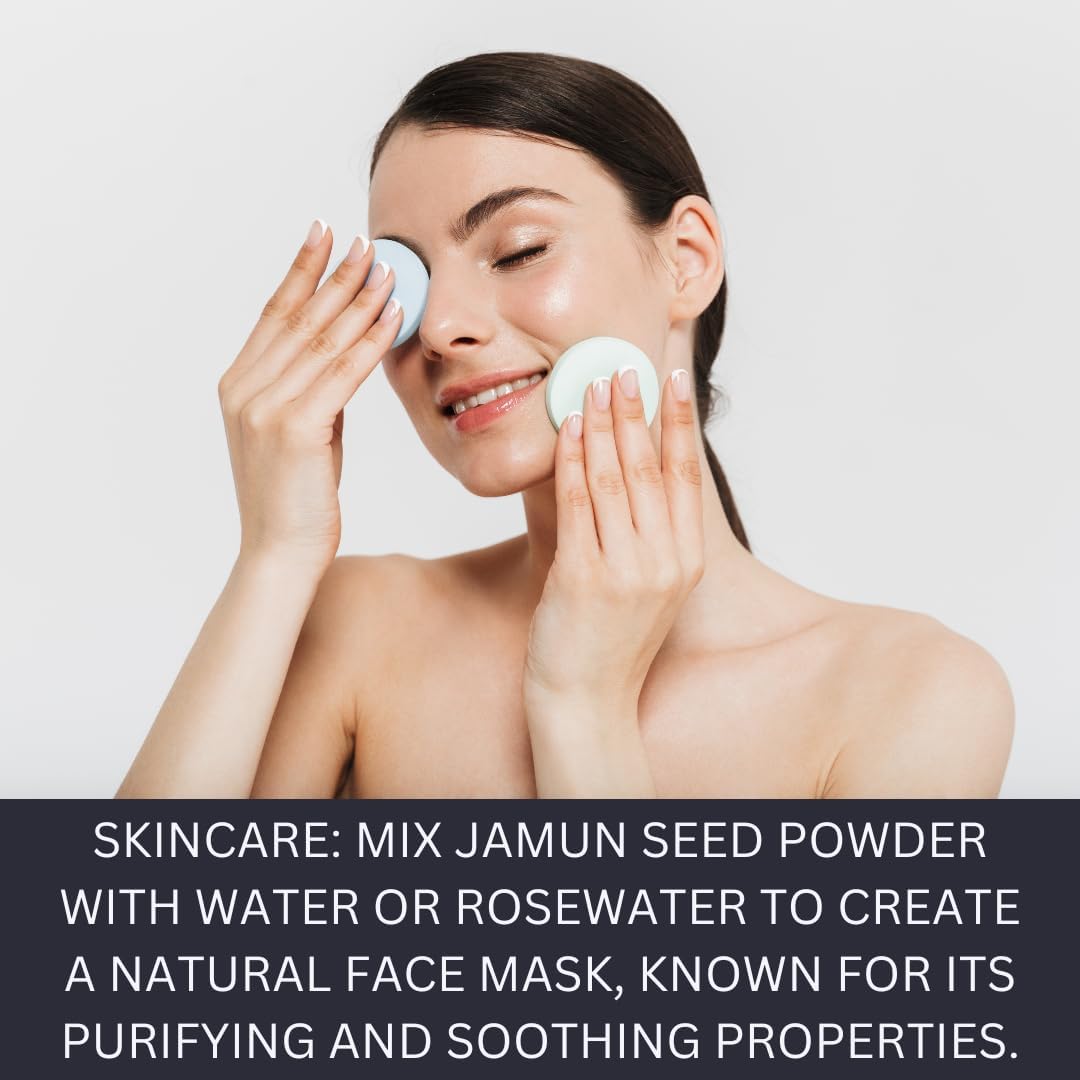mGanna Jamun Seed Powder for Soft Radiant Skin and Health Care 227gm / 0.5lbs