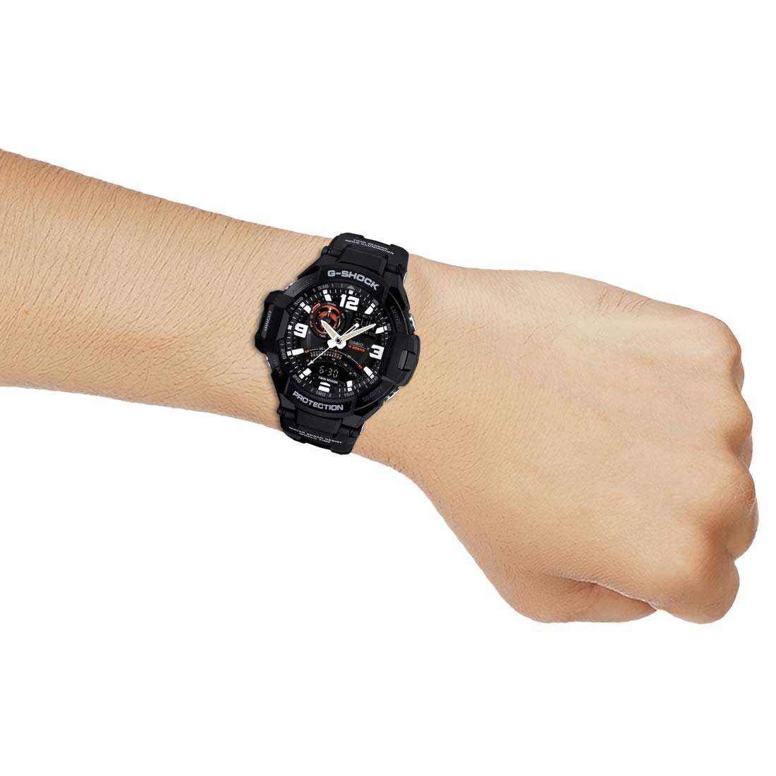 Casio G-Shock GA-1000-1ADR Analog-Digital Black Dial Men Watch Black Resin Strap (G435)