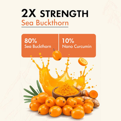 Sea Buckthorn Juice - 350 ML | Pulp Concentrate for Total Body Care & Wellness | Rich in Vitamin C, Omega 3, 6, 7, 9 & Antioxidants | for Men & Women (1050 ML)
