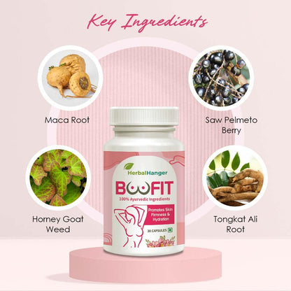 Herbal Hanger BooFit Ayurvedic Women's Skin Health, 30 Count