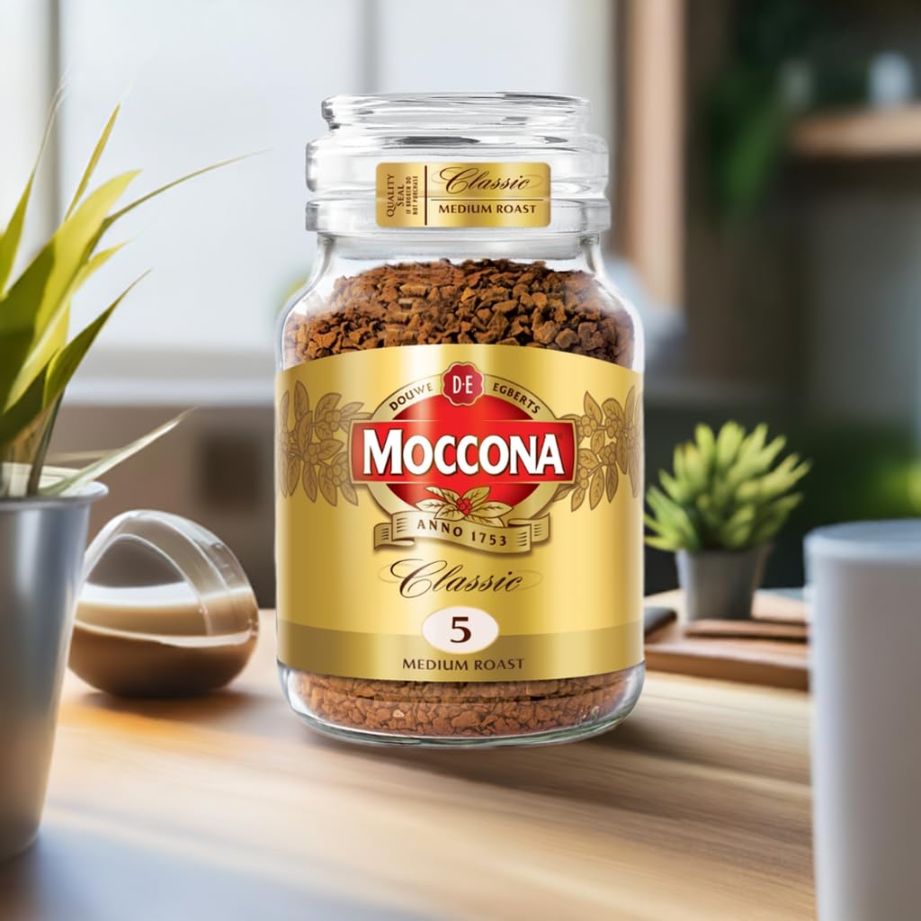 Moccona Classic Medium Roast Instant Coffee 100g | Imported Coffee | Premium Arabica & Robusta Blend | Freeze-Dried | Bold & Strong Flavor