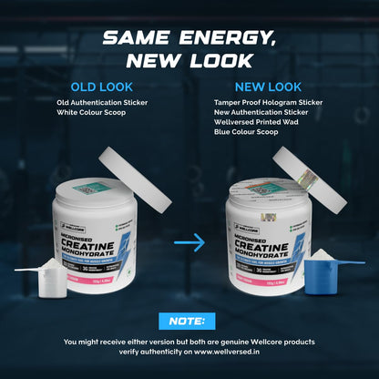 Wellcore - Pure Micronised Creatine Monohydrate (Fruit Fusion, 33 Servings) | Rapid Absorption | Enhanced Muscle strength & Power, Powder, 1 count