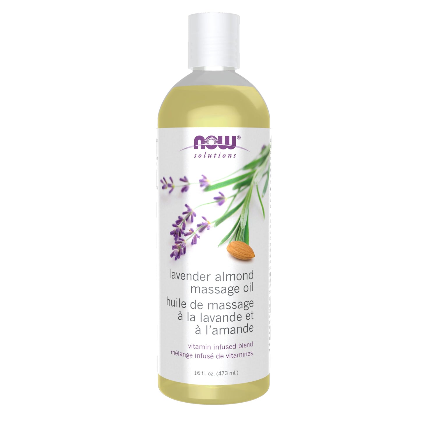 Lavender Almond Massage Oil 16 oz NOW Foods