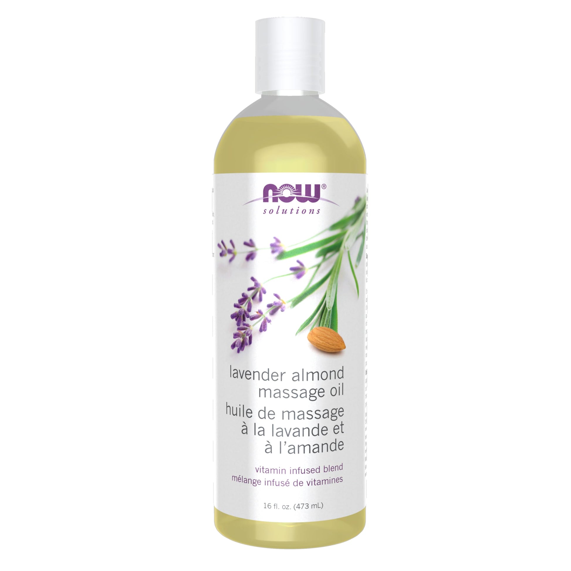 Lavender Almond Massage Oil 16 oz NOW Foods