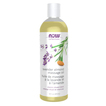Lavender Almond Massage Oil 16 oz NOW Foods
