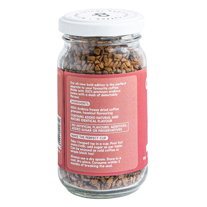 Country Bean Hazelnut Instant Coffee Powder 50 G | Arabica, Freeze-dried, Flavoured coffee | No Added Sugar | Makes 25 Cups