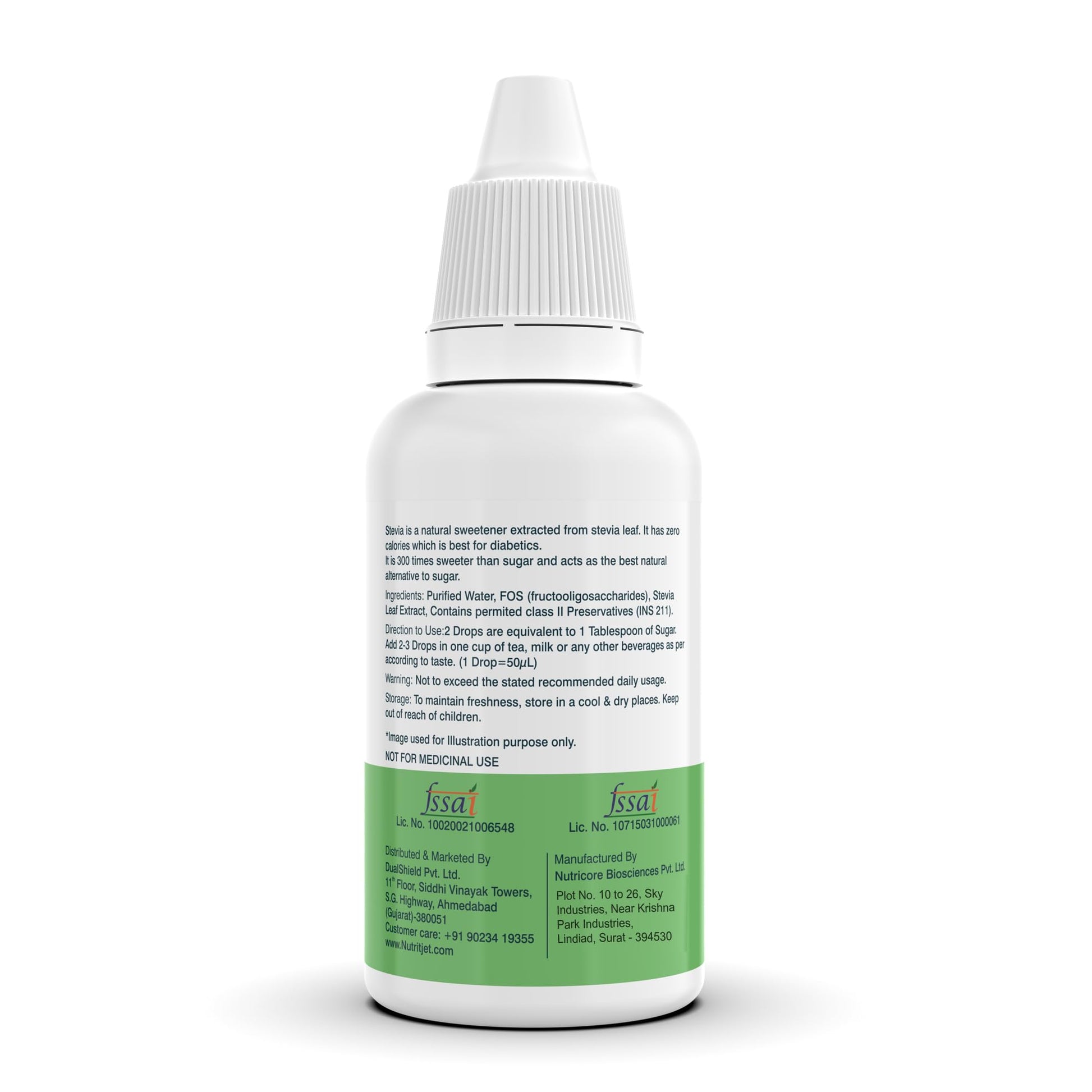 NutritJet Natural Stevia Liquid Drops - 30ml | Zero Calorie Sugar-Free- image 6