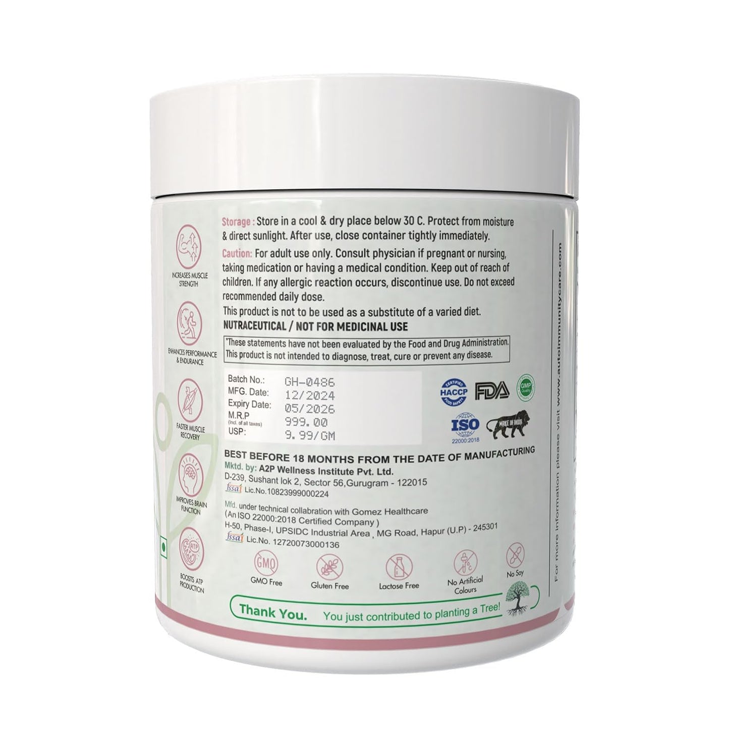 Autoimmunity Care: Micronised Creatine Monohydrate Care | 100% Pure Micronized | Peak Athletic Performance, Strength & Endurance | Enhanced Muscle Strength & Power | Brain & Cognitive Function | 100g Unflavored Powder