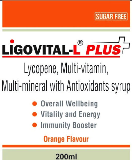 Ligovital L Plus-Lycopane,Multi-vitamin,Multi-Mineral With Antioxidants Syrup (Pack Of 2)